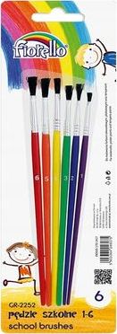 KW Trade Pędzle szkolne FIORELLO zestaw 6 sztuk