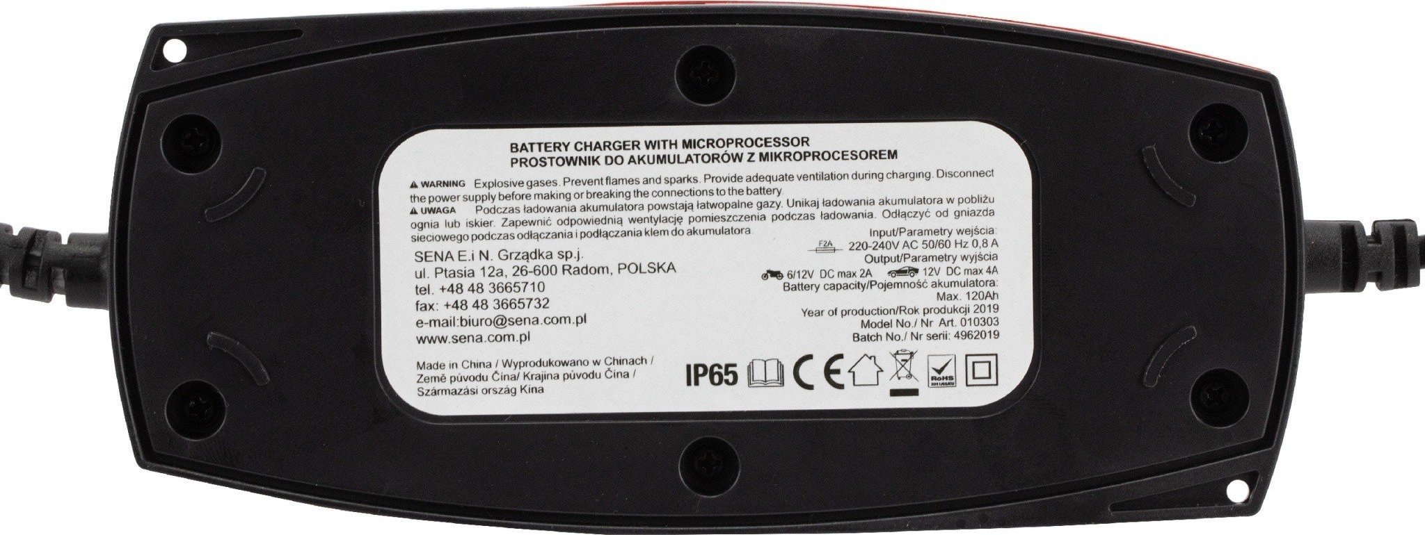 Sena Ładowarka z mikroprocesorem 6V 12V 4A SENA LED