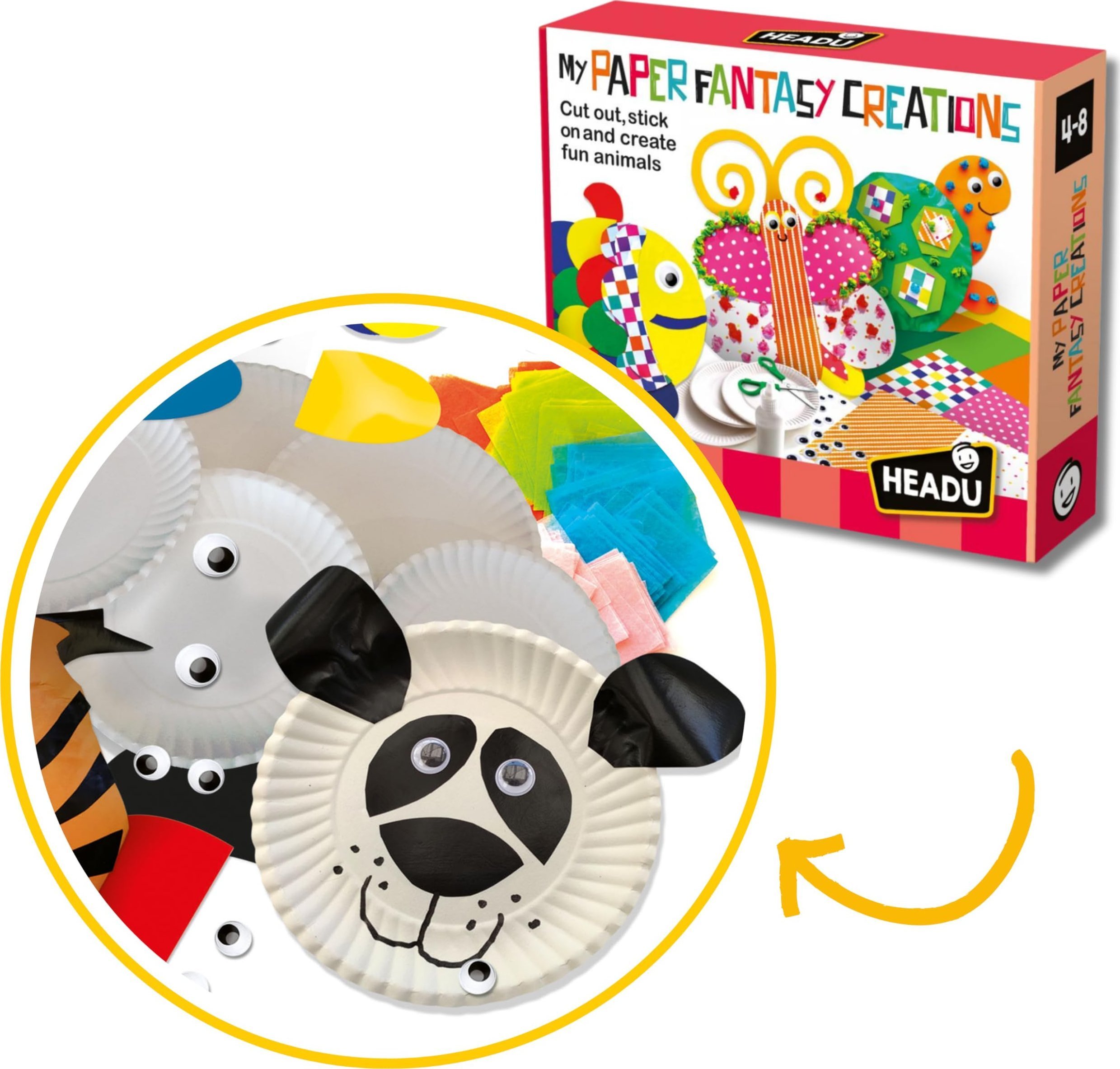 Headu *****HEADU Papierowe fantazje wycinaj/złóż 54198