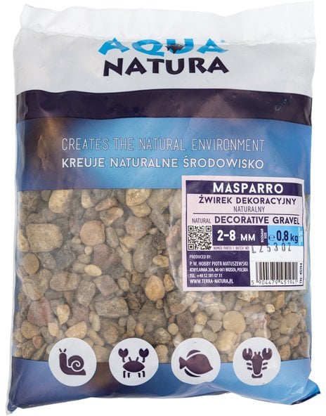 ZOOLOGIA Aqua Natura, Masparro, żwirek dekoracyjny do akwarium, 2-8 mm, 0,8 kg