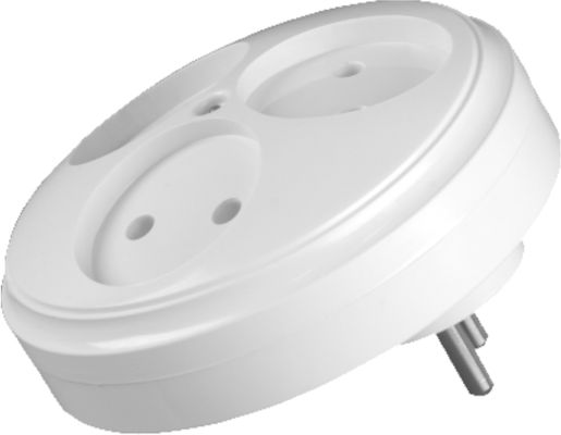 Timex Rozgałeźnik wtyczkowy 3x2P okrągły z podświetleniem biały (R-35/S)