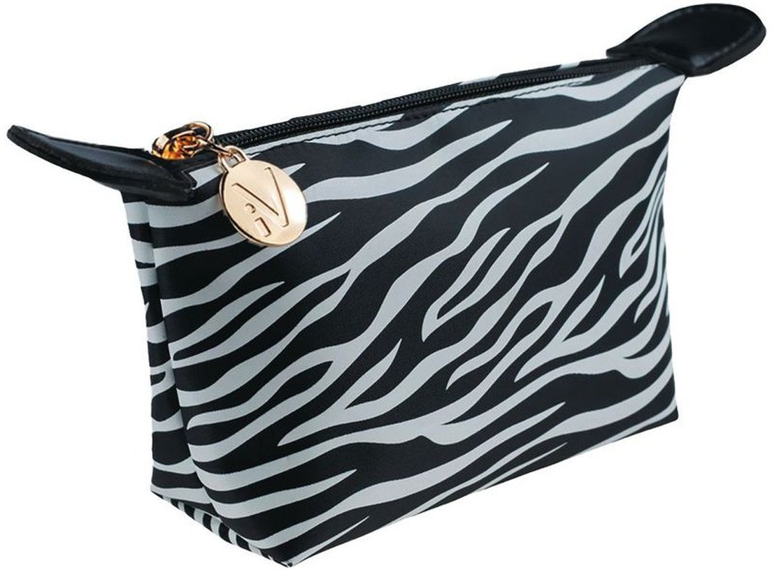 Intervion Kosmetyczka prosta mała Zebra