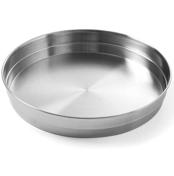 Taca kelnerska głęboka z rantem stalowa okrągła śr. 31.5cm