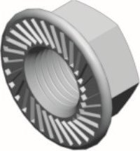Baks Nakrętka kołnierzowa ząbkowana DIN 6923 NKZM10E A2 (1.4301) (1opakowanie=100sztuk)
