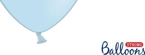 Party Deco Balony Strong, pastelowy jasnobłękitny, 30 cm, 100 szt uniwersalny