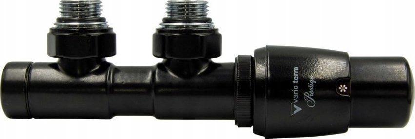 Varioterm Zestaw grzejnikowy Twins prawy Czarny mat 9005