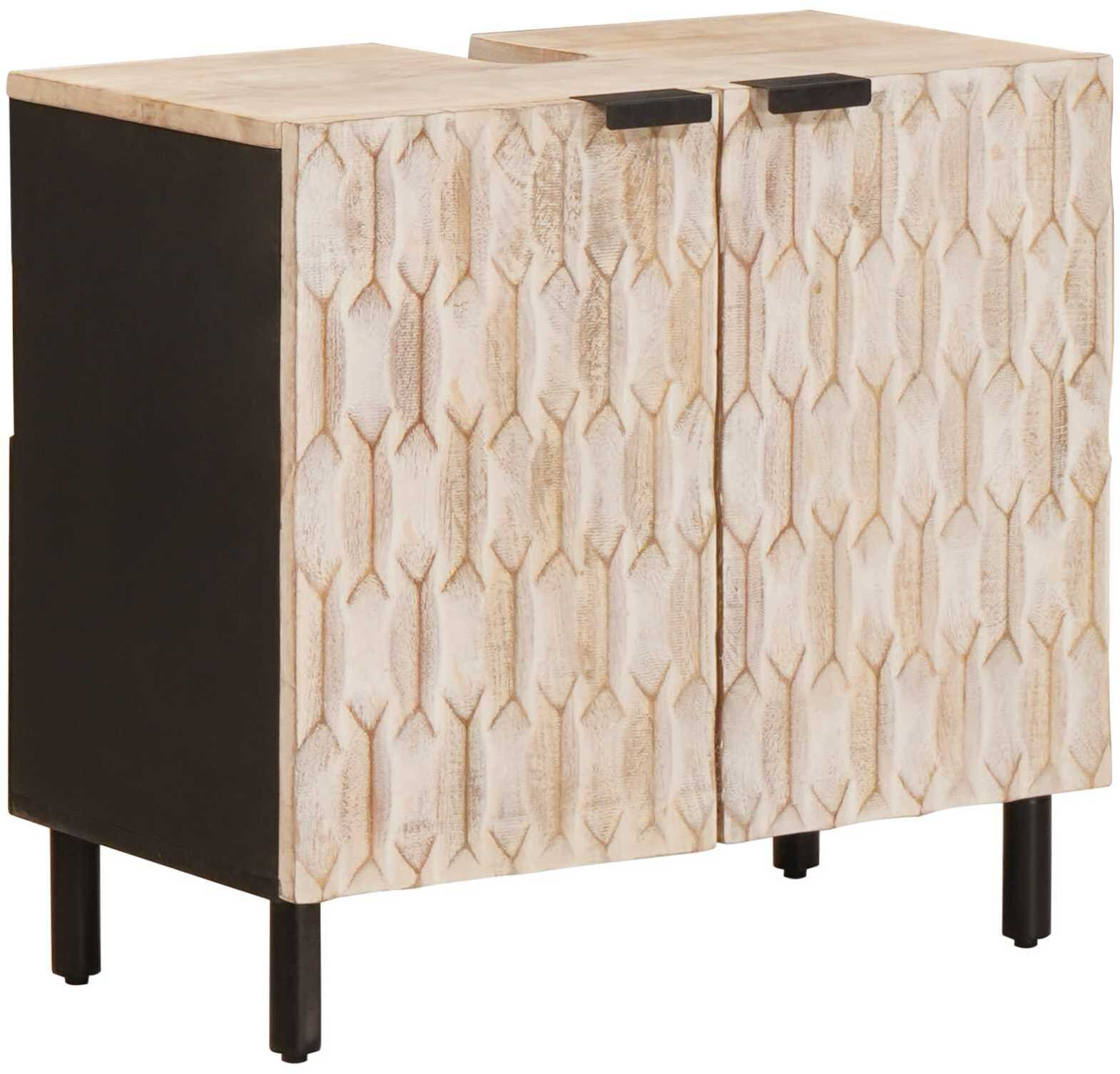 vidaXL Szafka pod umywalkę Gładki Biały