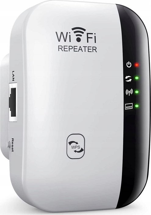 QIKtech Wzmacniacz sygnału Wi-Fi NAJMOCNIEJSZY PRO 300Mbps WPS 2.4GHz