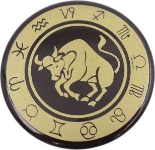 Giftdeco Byk - znak zodiaku - magnes. Śr. 6cm; metal emaliowany