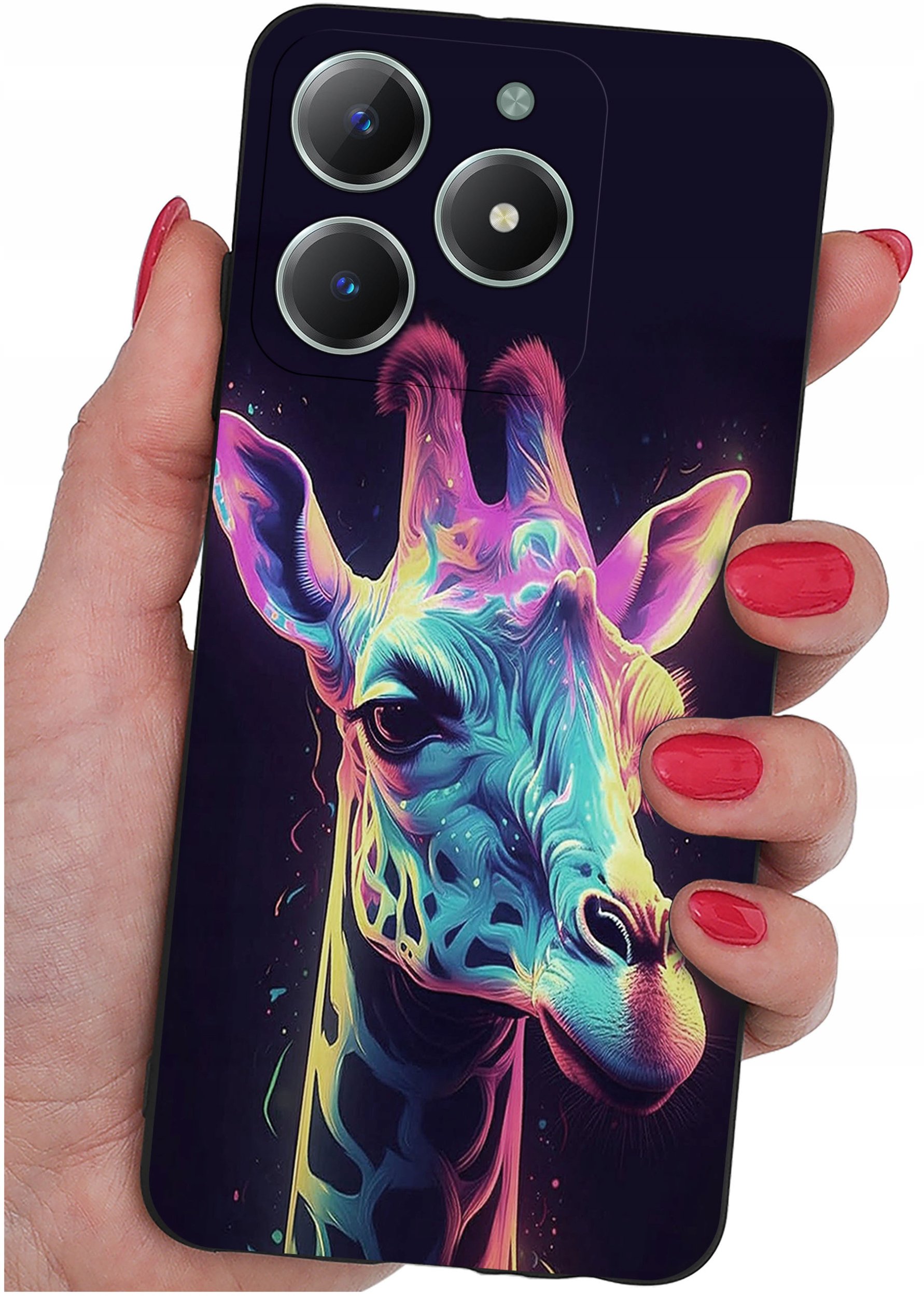 Etui do Realme C61 | C63 WZORY |SILIKONOWE MATT CASE + SZKŁO 9H