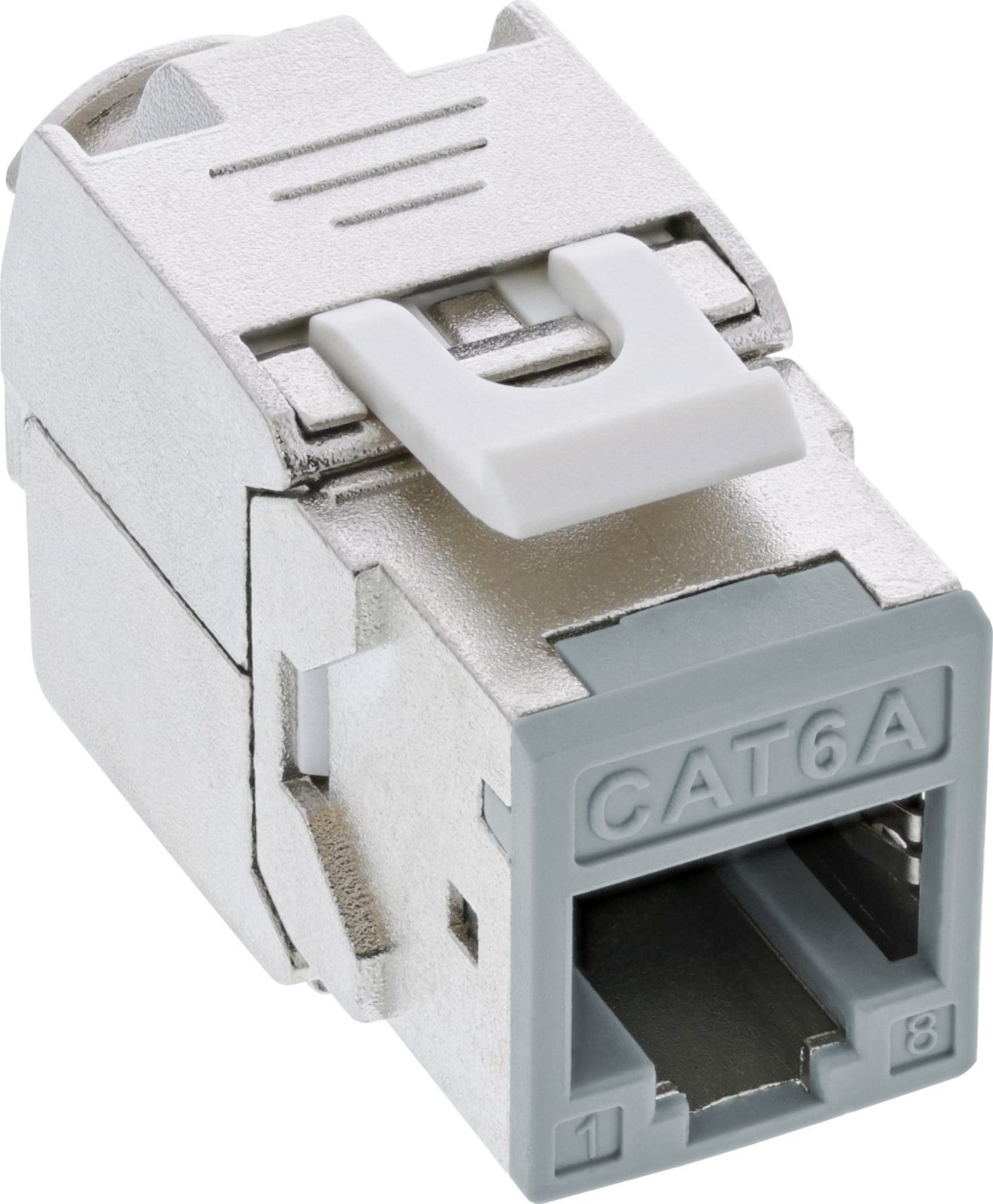 InLine 8pcs. Pack InLine® Keystone RJ45 jack, shielded, Cat.6A, grey