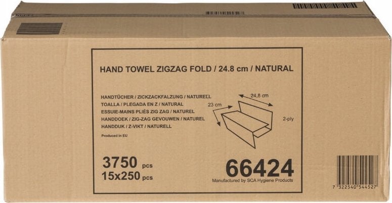 Tork Tork - Ręcznik w składce ZZ, naturalny - Universal