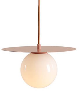 Kulista lampa zwisowa Loop 1125G11_S Aldex okrągła koralowa