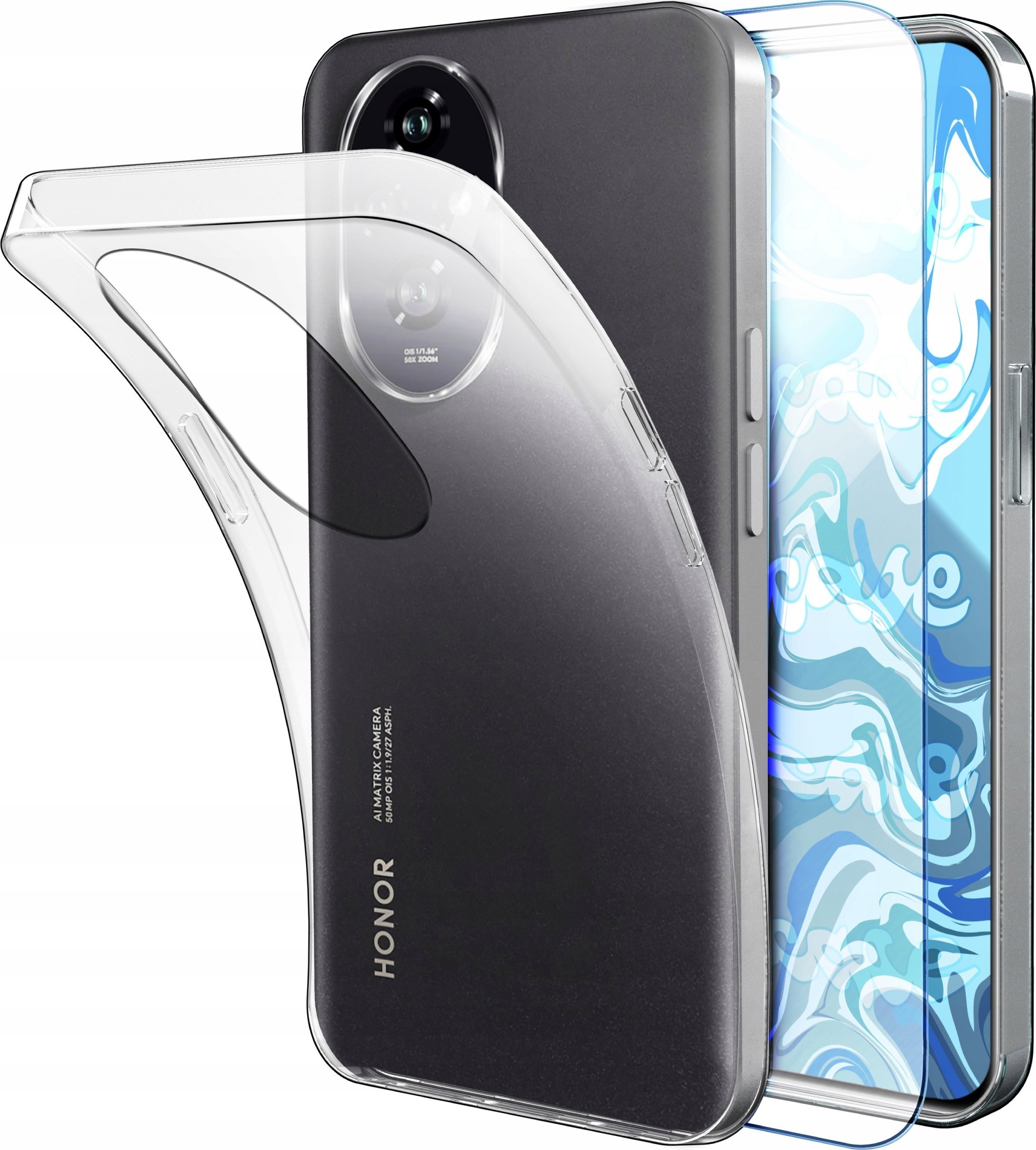 Hello Case ETUI DO HONOR 200 GUMOWE OBUDOWA CASE SILIKON SLIM POKROWIEC CLEAR SZKŁO