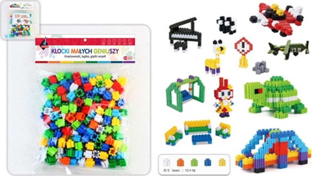 Askato Klocki przestrzenne 128el w worku (112541)