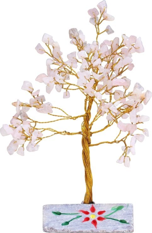 Art-Pol Drzewko z kamieniami szlachetnymi - Kwarc Różowy | 160 kamieni