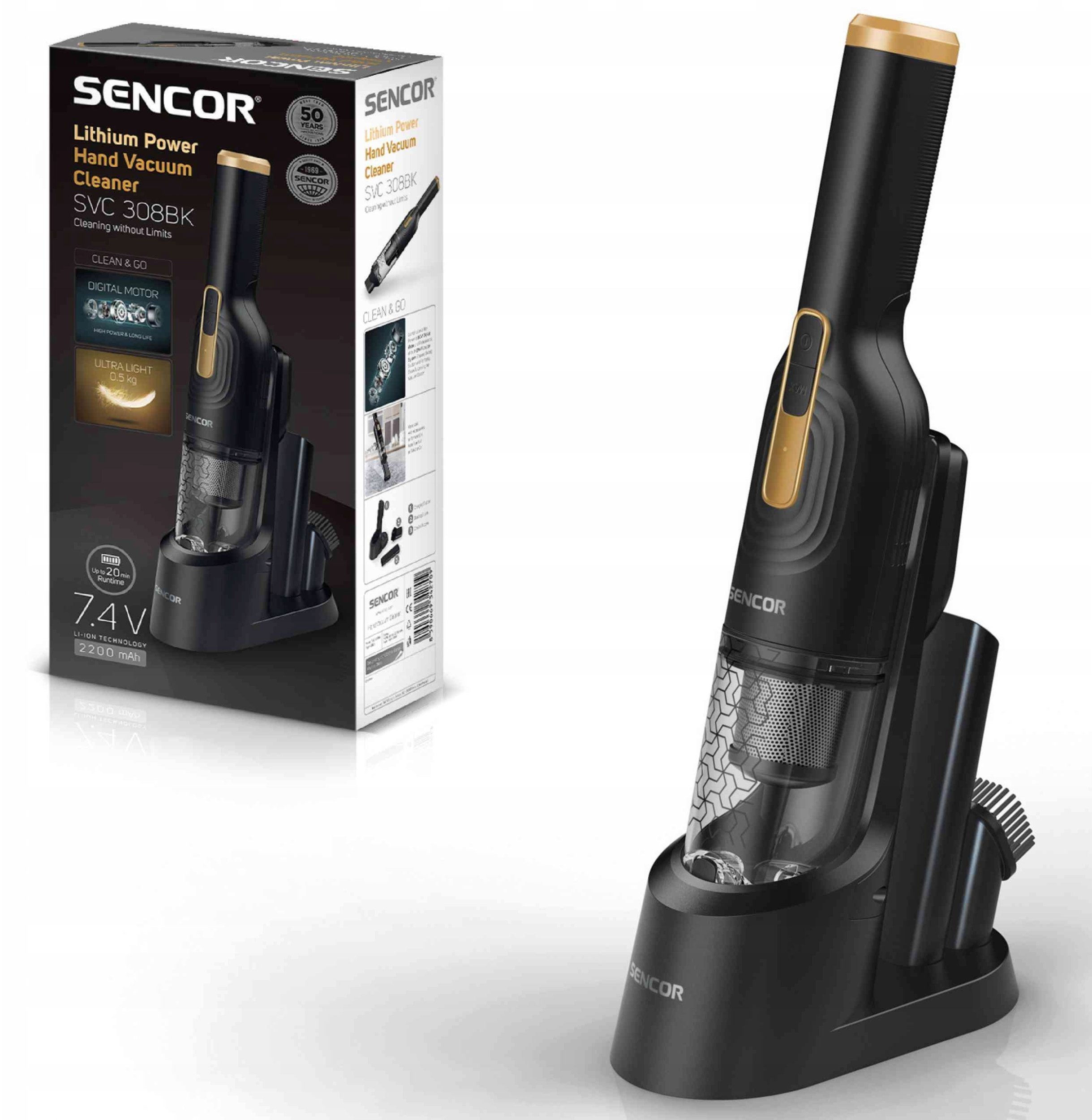 SVC 308BK Odkurzacz rczny bezprzewodowy