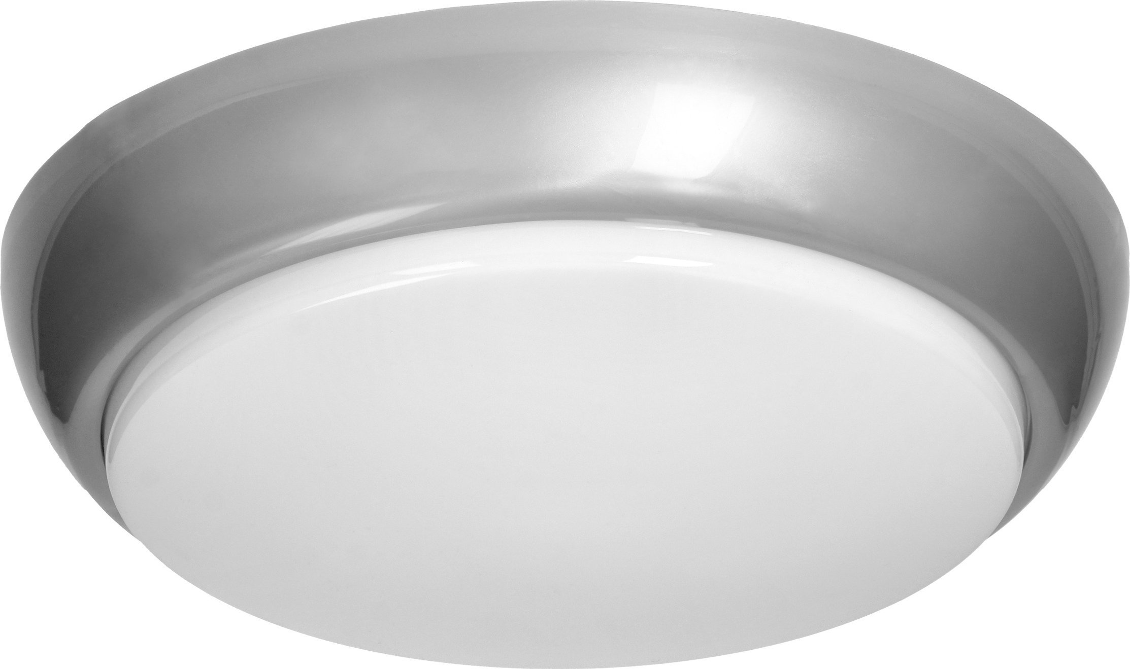 Orno KOKO oprawa 2xE27 z mikrofalowym czujnikiem ruchu, 2x40W, srebrna-polipropylen, klosz matowy-poliwęglan, IP44, IK10