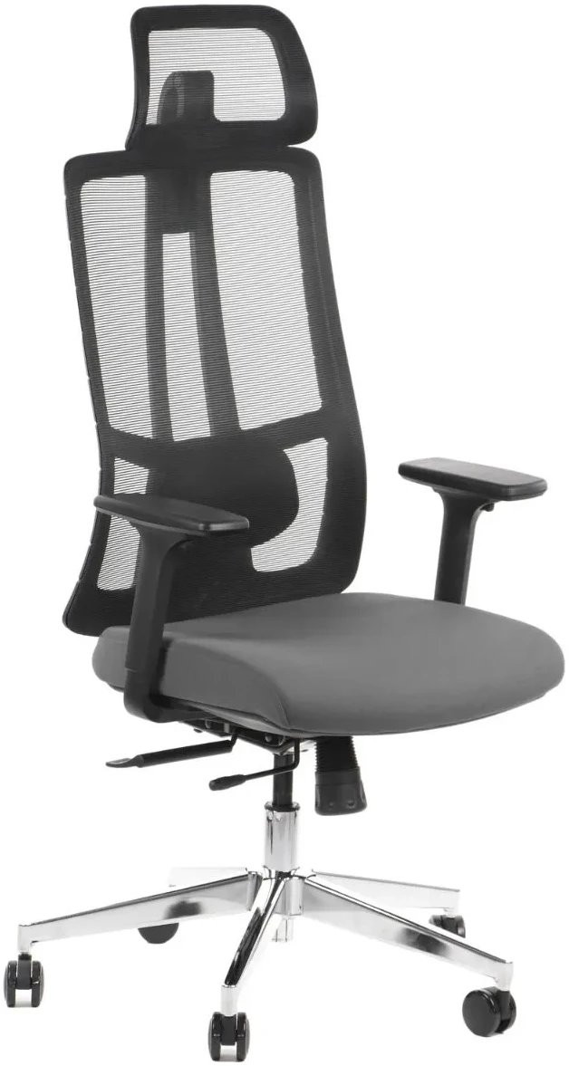 Fotel biurowy AKCENT szary/czarny STEMA