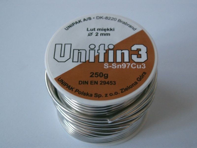 Unipak Lut miękki nr3-SN97 Cu3 śr.2mm 250g - 4514220