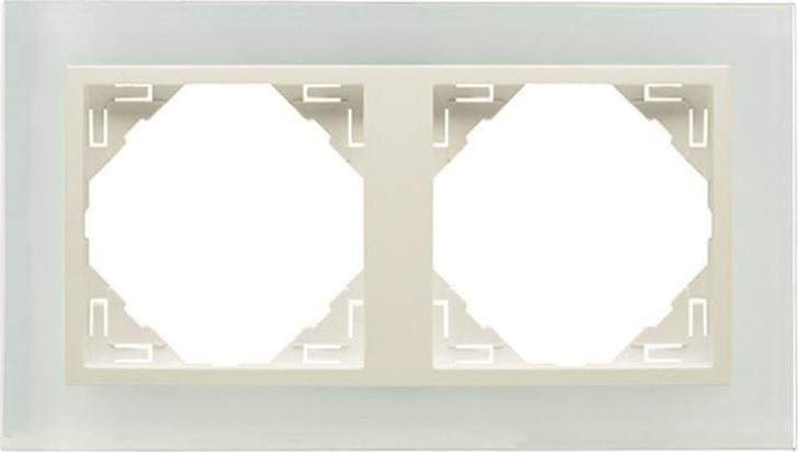 Efapel EFAPEL CRYSTAL RAMKA 2-KROTNA SZKŁO PERŁOWY 90920 TCP