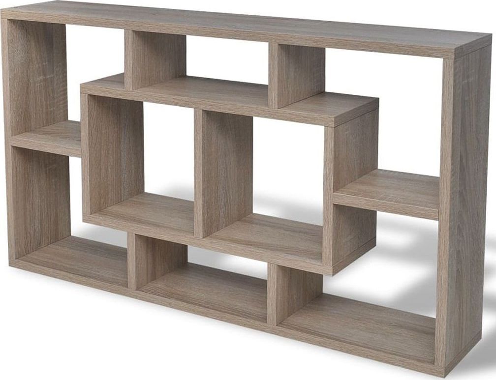 Elior Półka ścienna z przegródkami Trent - brązowa