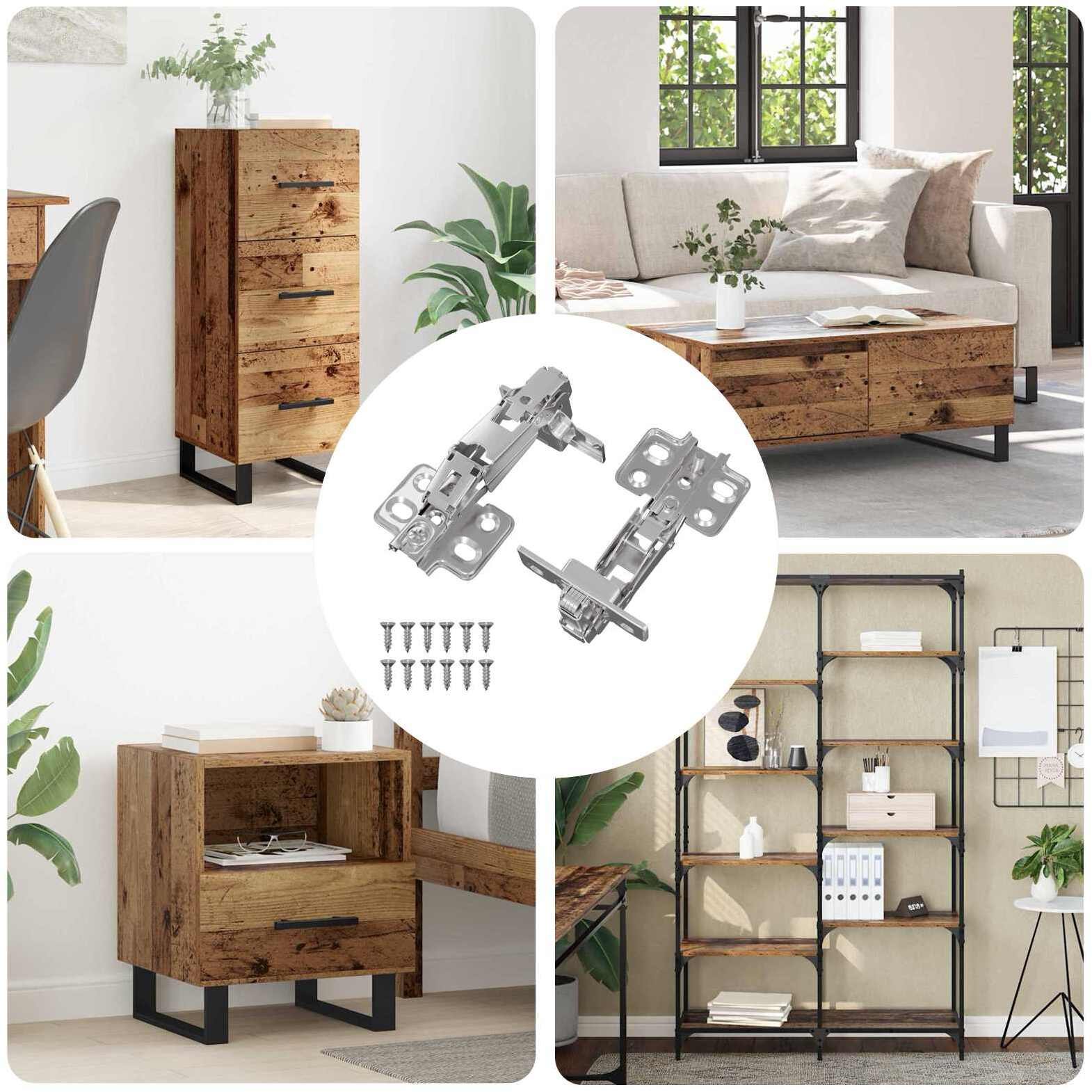 vidaXL Zawias 2 pcs Nikiel 35 mm Żelazo