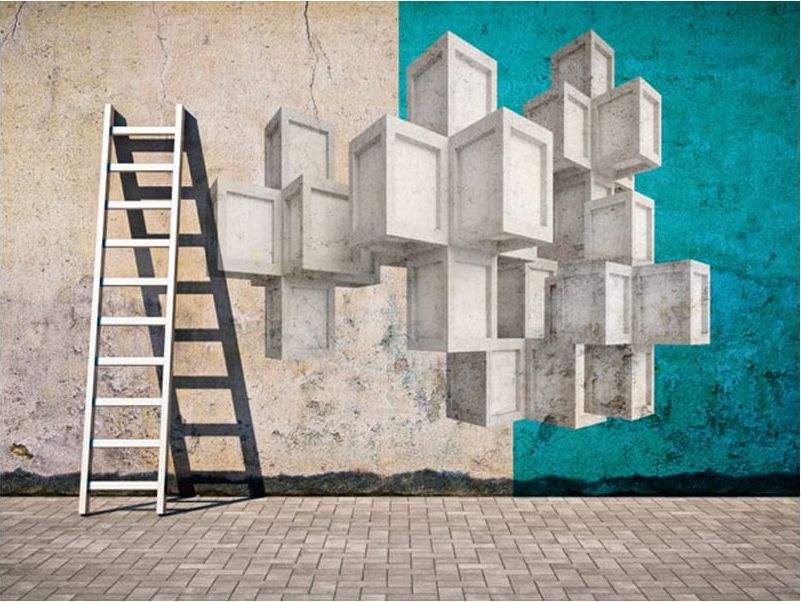 DecoNest Fototapeta - Betonowe bloki - 350X270