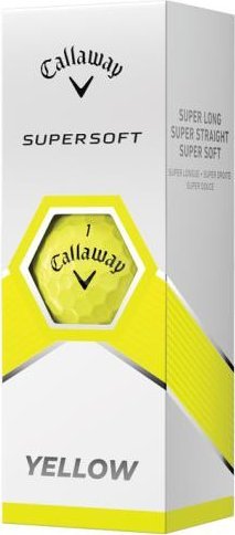CALLAWAY morele Piłki golfowe SUPERSOFT 2023 (jaskrawo żółte, 3 szt)