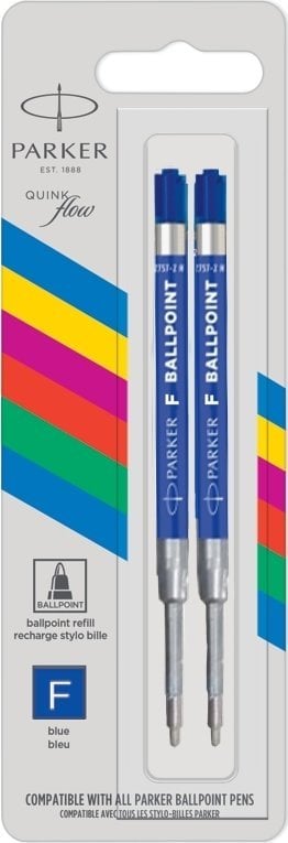 Teka Wkłady do długopisów Quinkflow niebieskie F 2szt