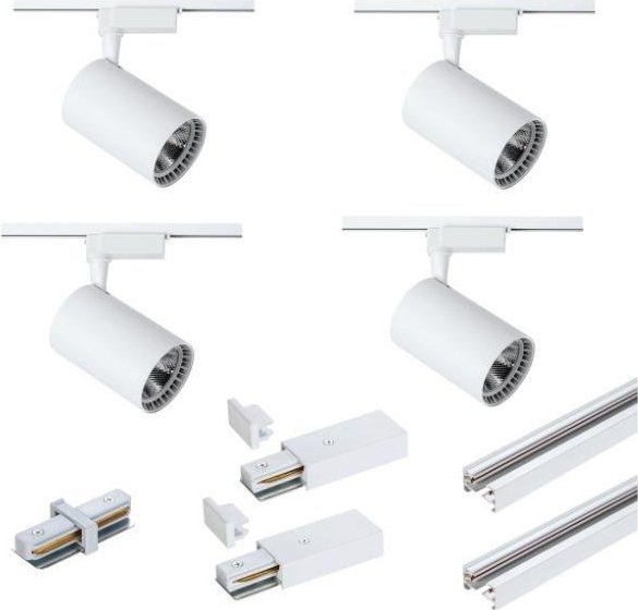 DPM Solid OŚWIETLENIE SZYNOWE ZESTAW 4X15W LED STR-4X15W-W