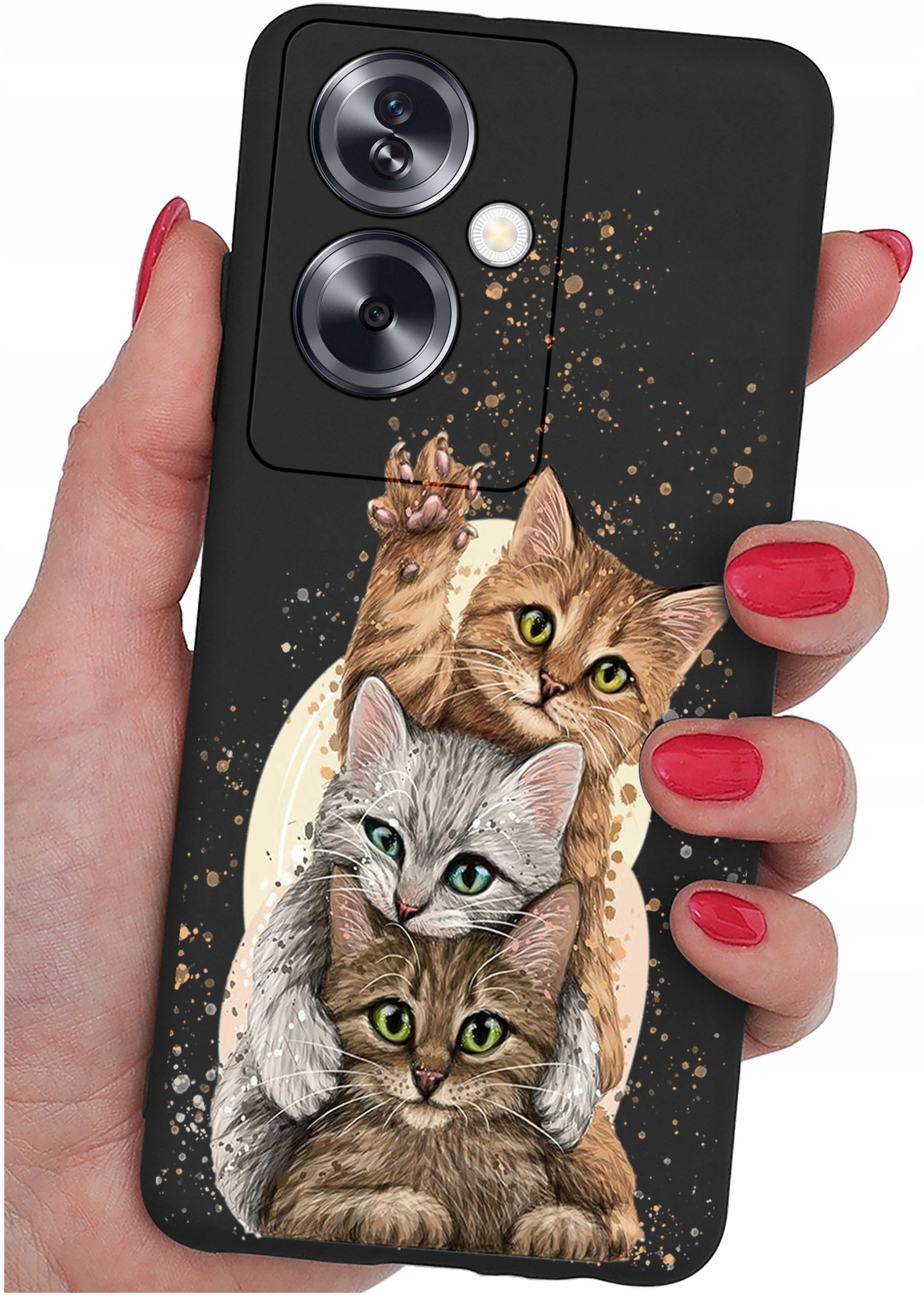 ETUI do Oppo A79 5G WZORY |SILIKONOWE MATT CASE + SZKŁO ochronne 9H