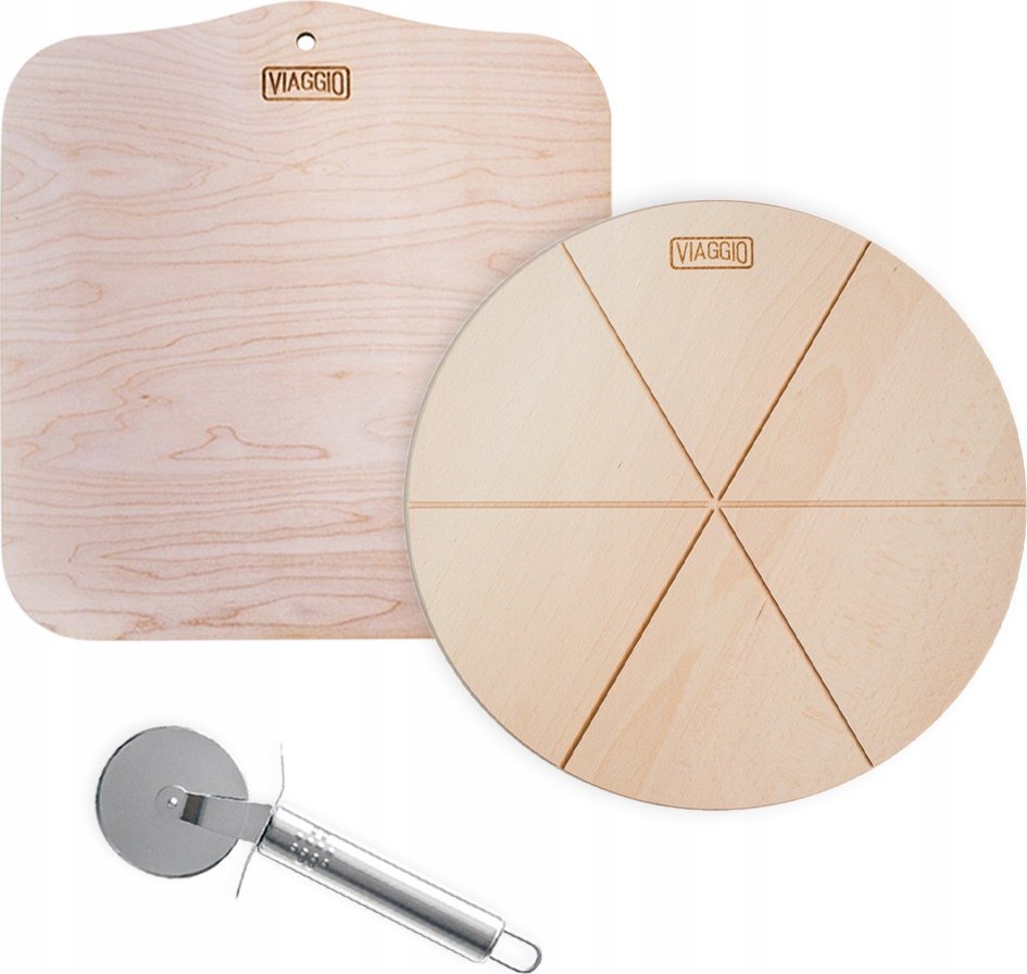 VIAGGIO ZESTAW DO PIZZY CHLEBA DESKA ŁOPATKA NÓŻ + EBOOK GRATIS!
