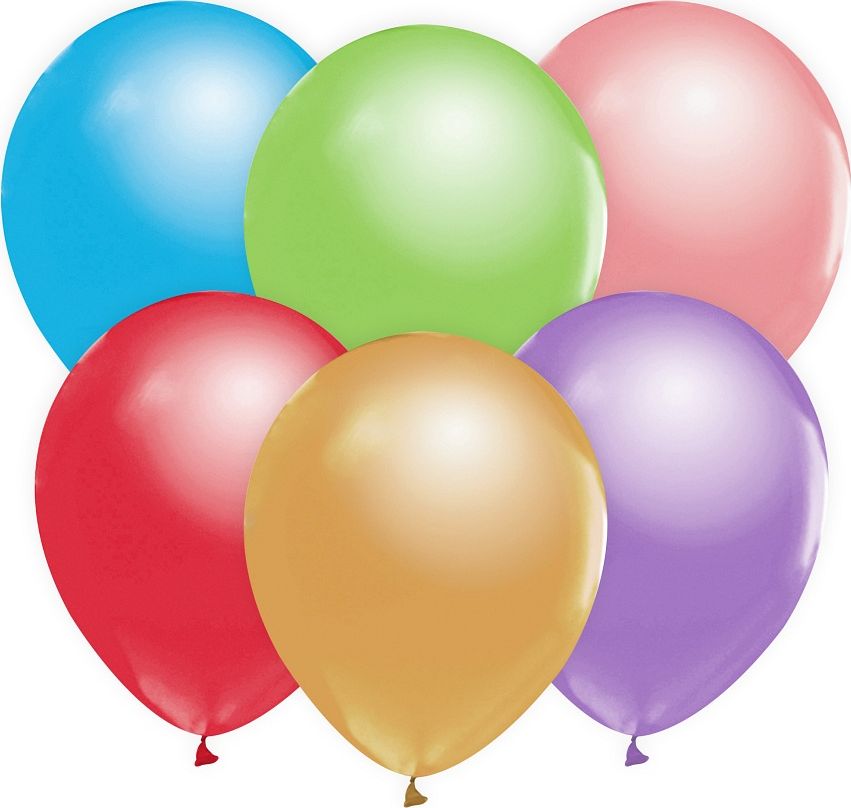 GoDan Balony metaliczne Różnokolorowe Mix, B&C, 30 cm, 50 szt.