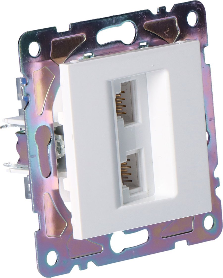 Onnline Gniazdo RJ45/RJ11, białe, GAMA ONNLINE