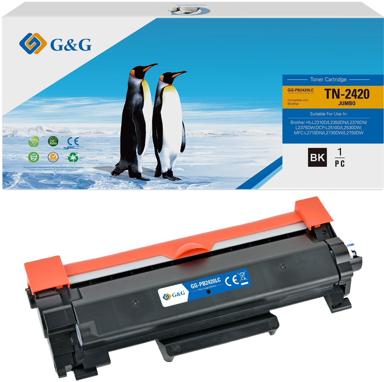 Toner G&G XXL-Toner kompatybilny z Brother TN-2420