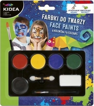 Derform Farby do malowania twarzy 6 kolorów