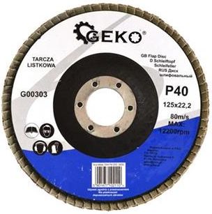 Geko Tarcza listkowa lamelkowa 125mm P40 (10/200)