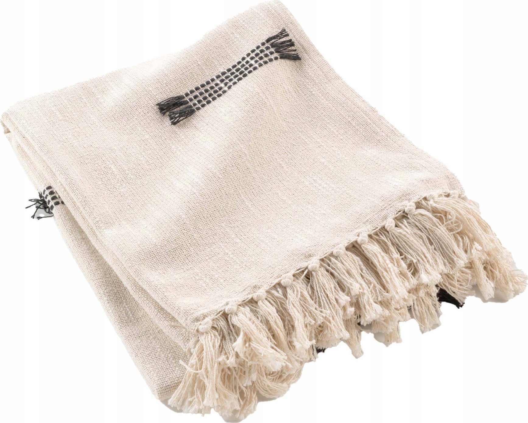 Douceur d`Interieur Narzuta bawełniana JULINE z frędzlami, 125 x 150 cm