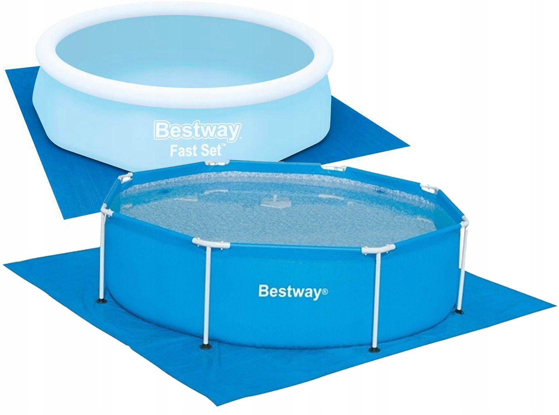 Mata plandeka pod basen stelażowy rozporowy podkład 335x335cm Bestway 58001