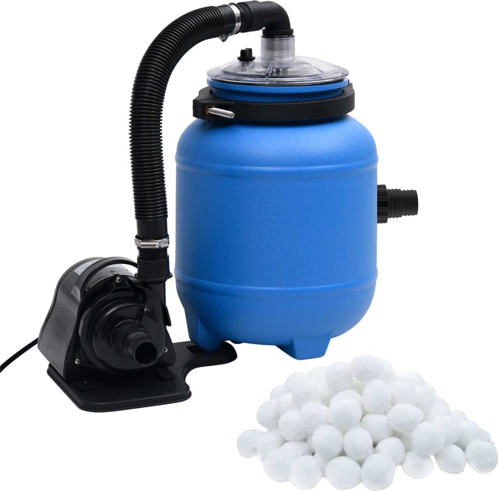 vidaXL Pompa filtracyjna do basenu, czarno-niebieska, 4 m/h
