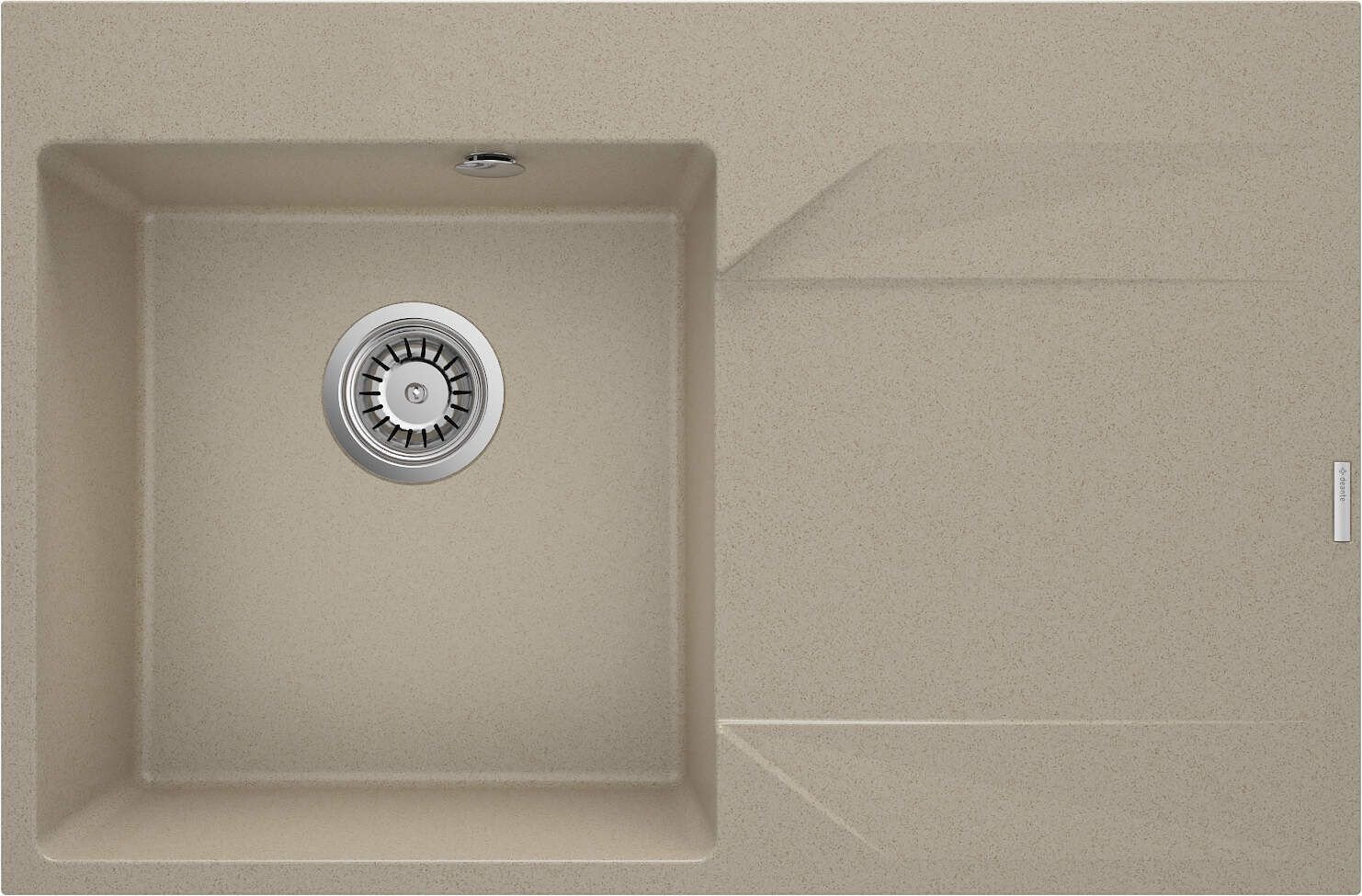 Zlewozmywak granitowy 1-komorowy z ociekaczem - prawy