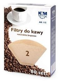 FILTR DO KAWY K&M AK115 Rozmiar 2, 80 szt