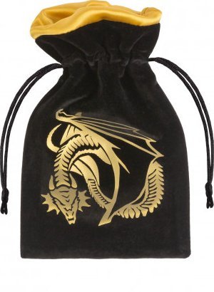 Q-Workshop Sakiewka Welurowa - Smocza - Czarno-złota