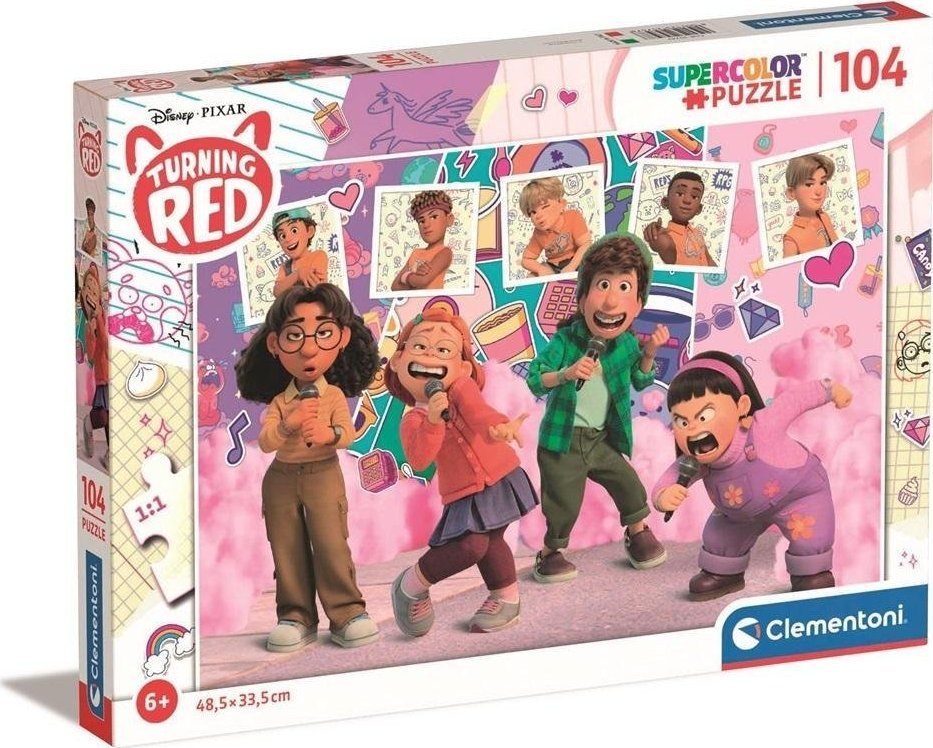 Clementoni CLE puzzle 104 SuperKolor Disney TurningRed 25747