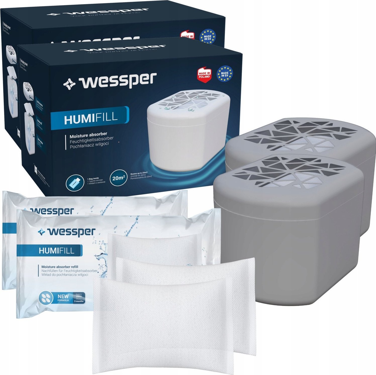 Wessper POCHŁANIACZ WILGOCI WESSPER Z WKŁADEM - ZESTAW 2X