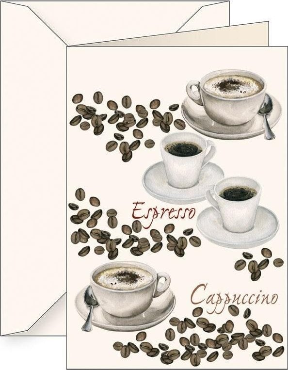 Karnet B6 + koperta 5635 Kawa