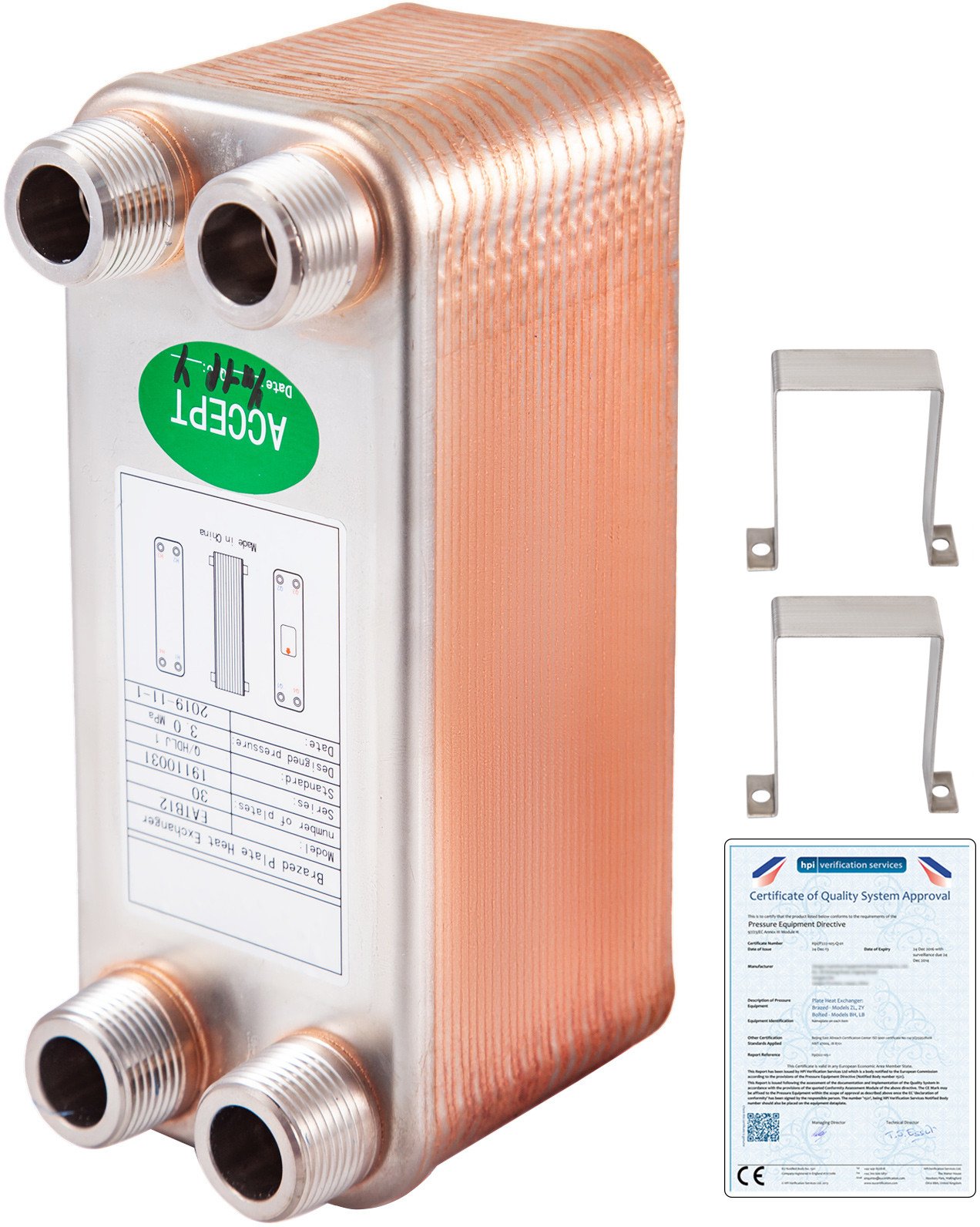 Wymiennik ciepła płytowy 30 płyt 3/4''