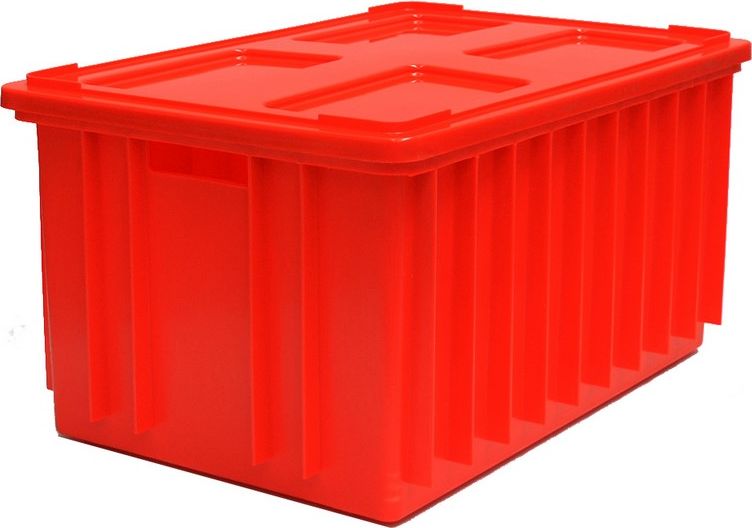 Artech Pojemnik magazynowy z pokrywą, wym. 60x40cm, kolor, atest na kontakt z żywnością (Kolor czerwony)