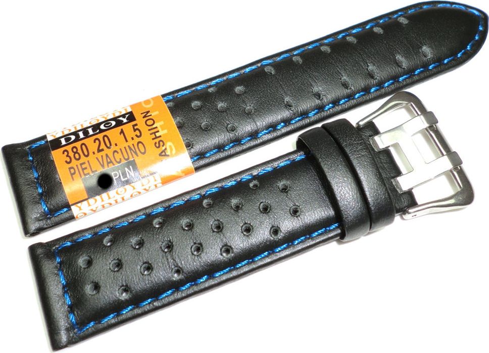 Diloy Skórzany pasek do zegarka 20 mm Diloy 380.20.1.5 uniwersalny